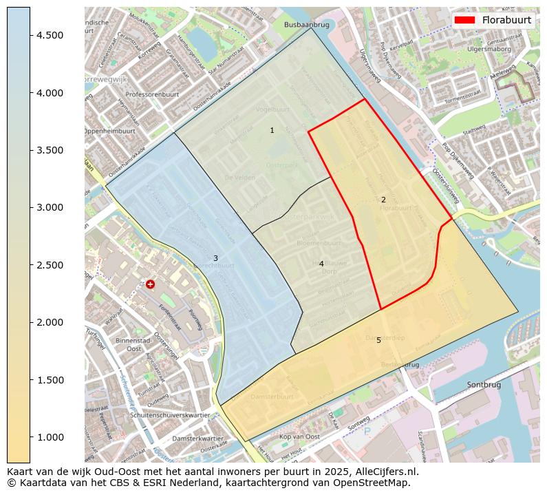 Afbeelding van de Florabuurt op de kaart.