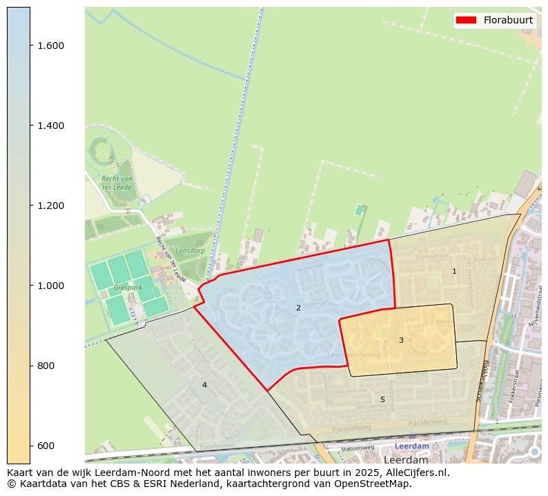 Afbeelding van de Florabuurt op de kaart.