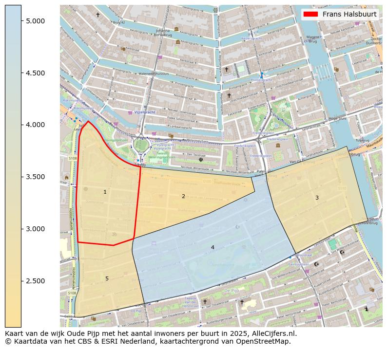 Afbeelding van de Frans Halsbuurt op de kaart.