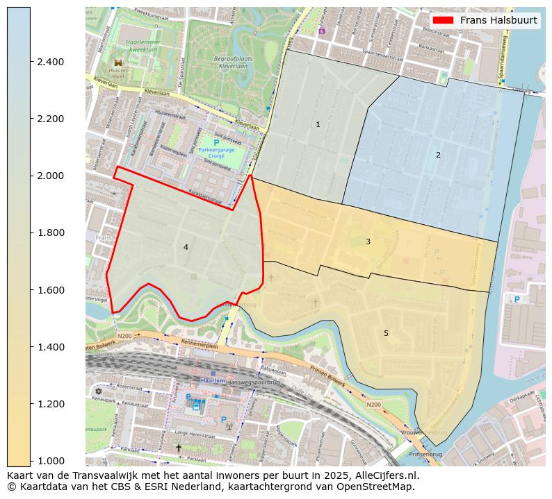 Afbeelding van de Frans Halsbuurt op de kaart.