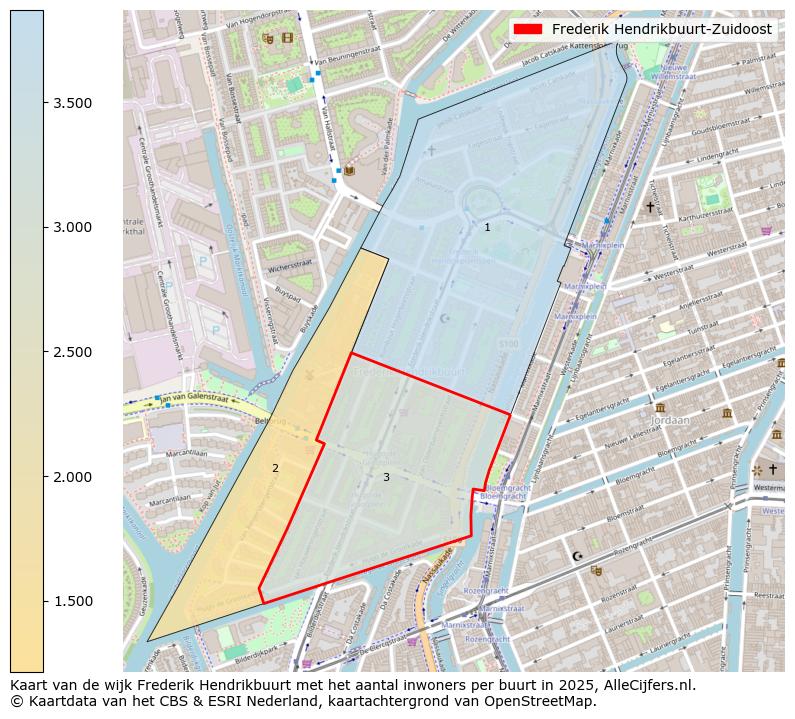 Afbeelding van de Frederik Hendrikbuurt-Zuidoost op de kaart.