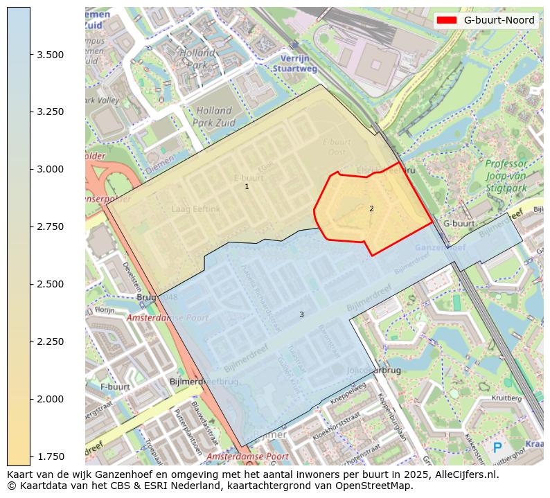 Afbeelding van de G-buurt-Noord op de kaart.