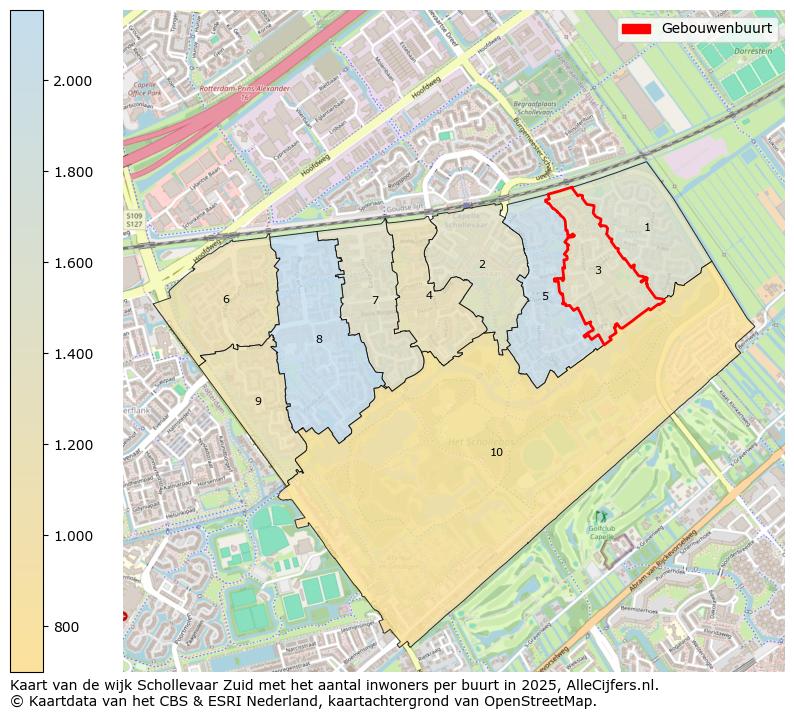Afbeelding van de Gebouwenbuurt op de kaart.