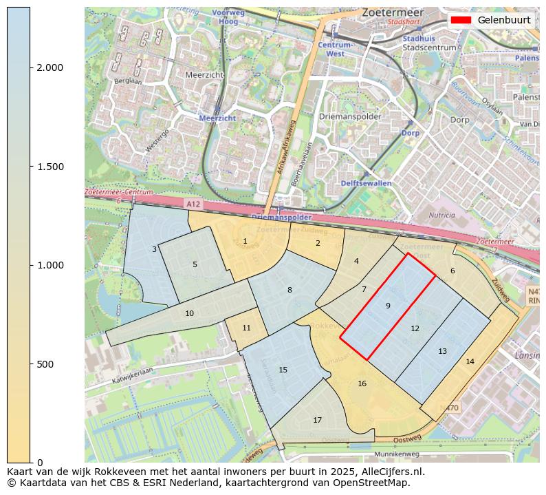 Afbeelding van de Gelenbuurt op de kaart.