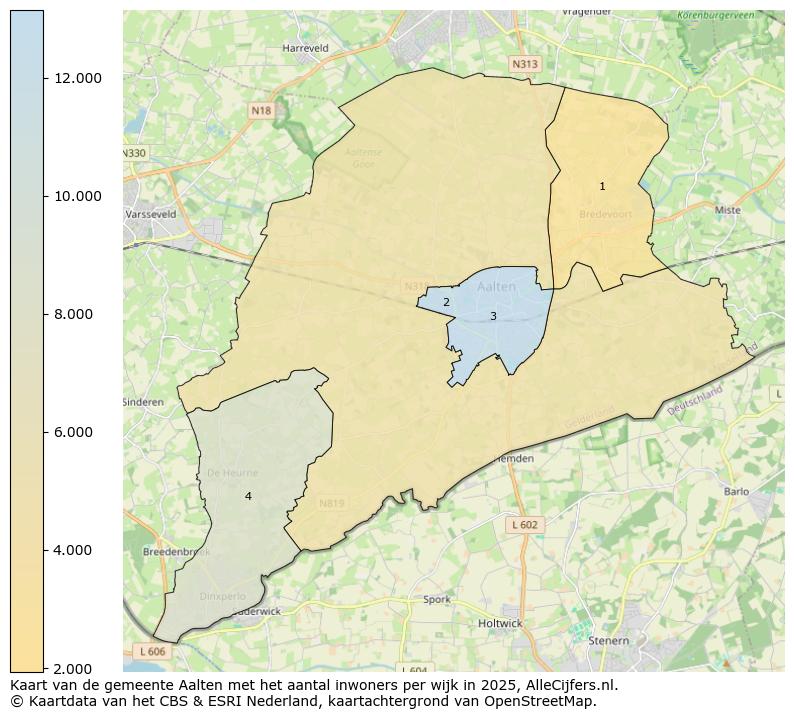 Afbeelding van de gemeente Aalten op de kaart.