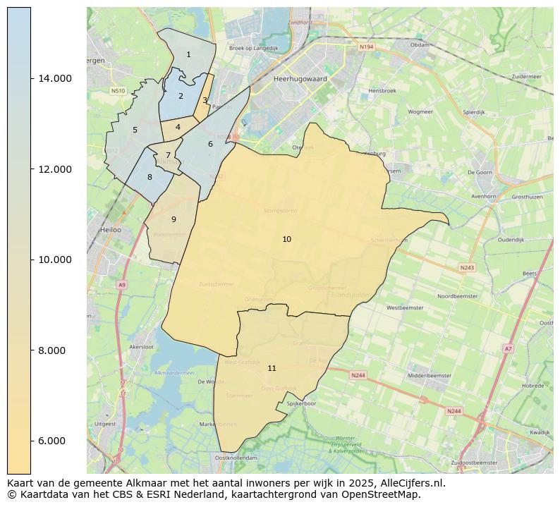 Afbeelding van de gemeente Alkmaar op de kaart.