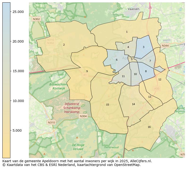 Afbeelding van de gemeente Apeldoorn op de kaart.