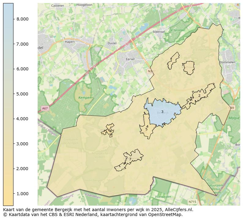 Afbeelding van de gemeente Bergeijk op de kaart.