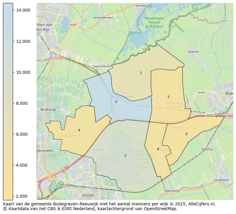 Afbeelding van de gemeente Bodegraven-Reeuwijk op de kaart.
