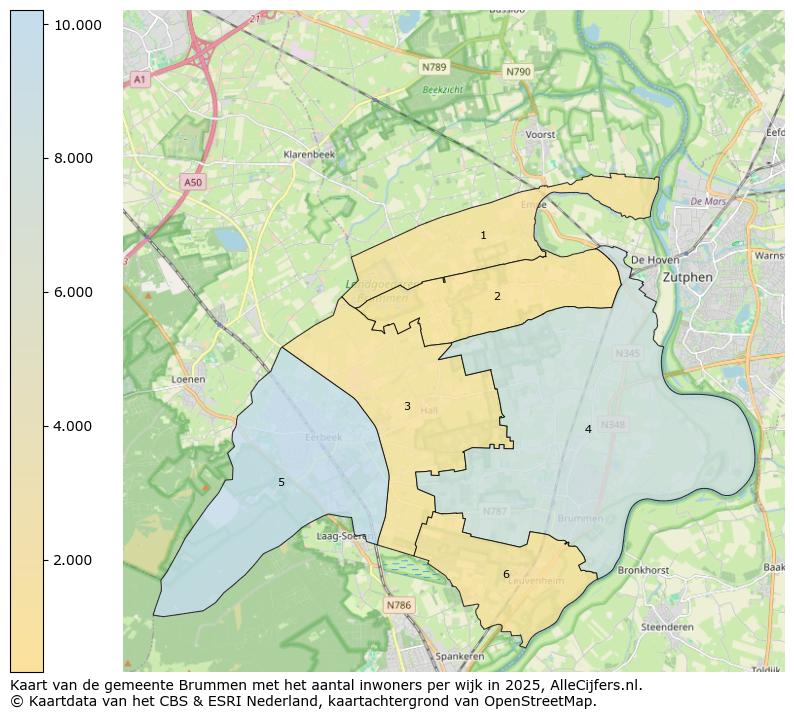 Afbeelding van de gemeente Brummen op de kaart.