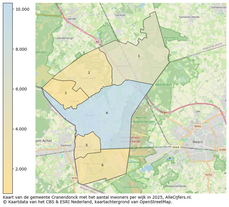 Afbeelding van de gemeente Cranendonck op de kaart.