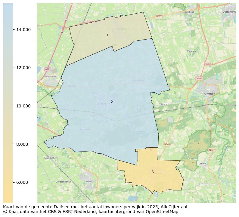 Afbeelding van de gemeente Dalfsen op de kaart.
