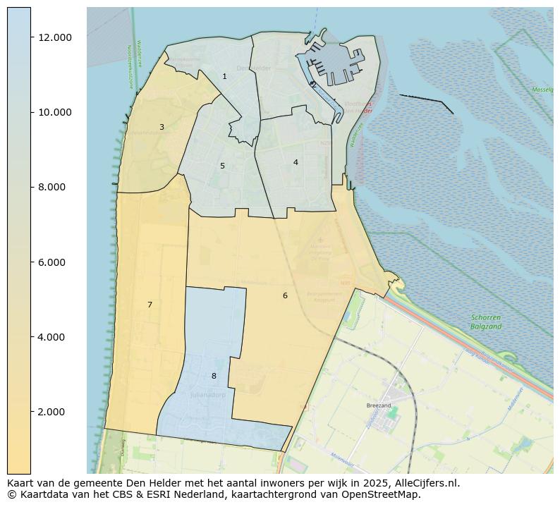 Afbeelding van de gemeente Den Helder op de kaart.
