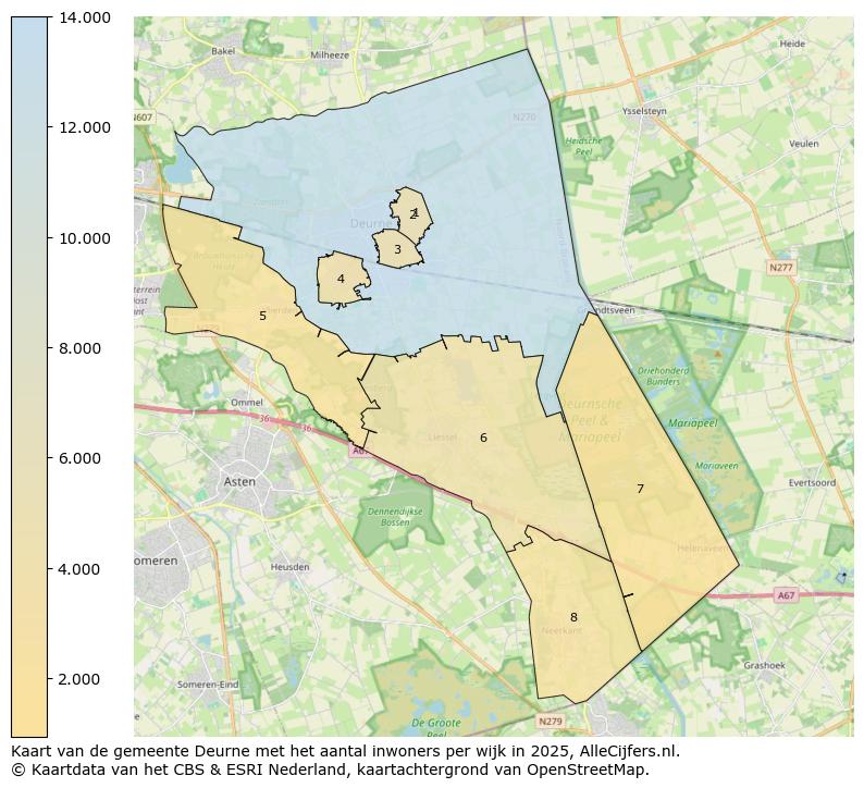 Afbeelding van de gemeente Deurne op de kaart.