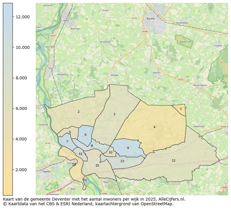 Afbeelding van de gemeente Deventer op de kaart.