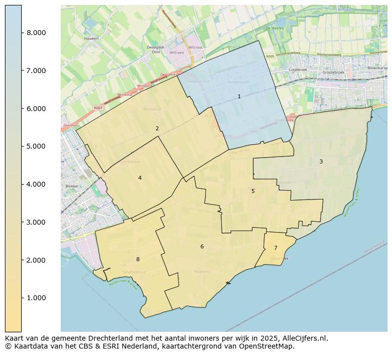Afbeelding van de gemeente Drechterland op de kaart.