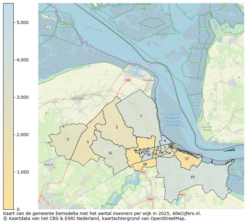 Afbeelding van de gemeente Eemsdelta op de kaart.