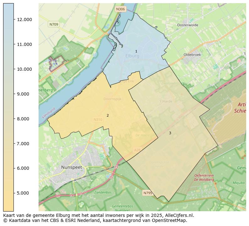 Afbeelding van de gemeente Elburg op de kaart.