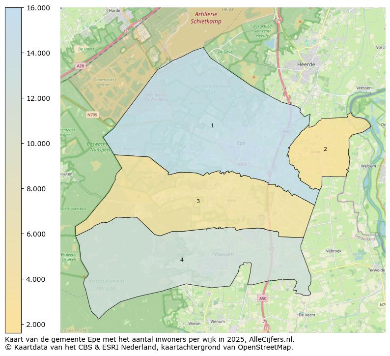 Afbeelding van de gemeente Epe op de kaart.