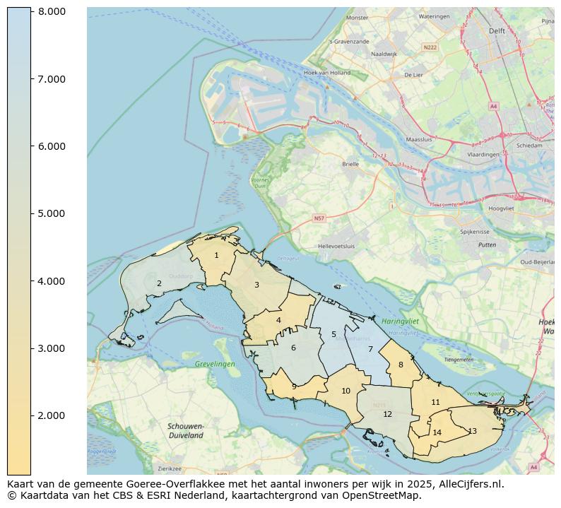 Afbeelding van de gemeente Goeree-Overflakkee op de kaart.