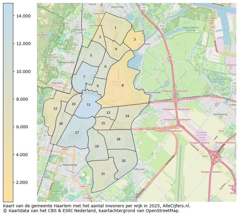 Afbeelding van de gemeente Haarlem op de kaart.