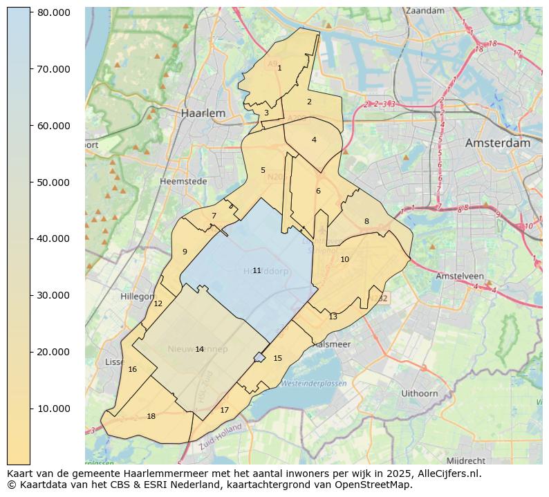 Afbeelding van de gemeente Haarlemmermeer op de kaart.