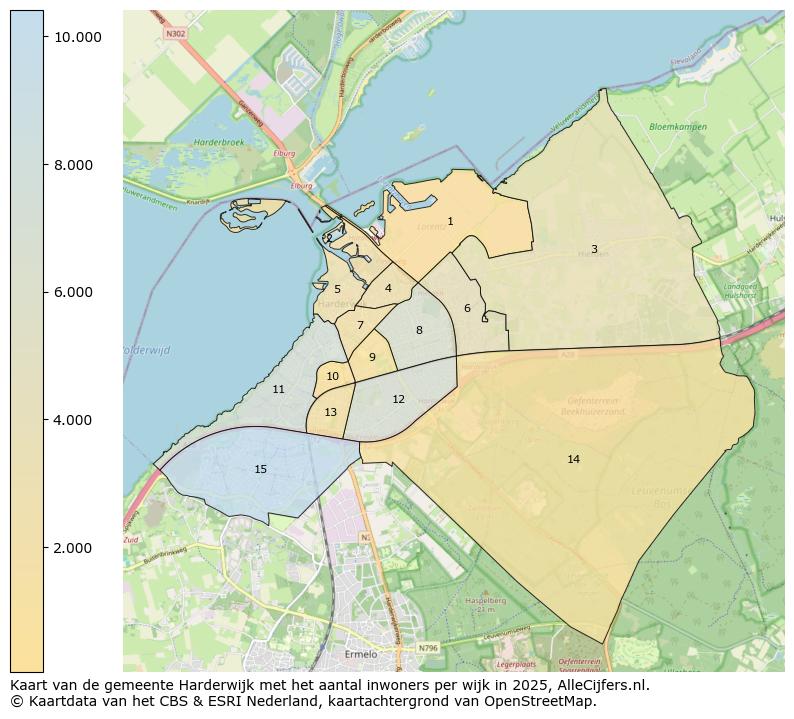 Afbeelding van de gemeente Harderwijk op de kaart.