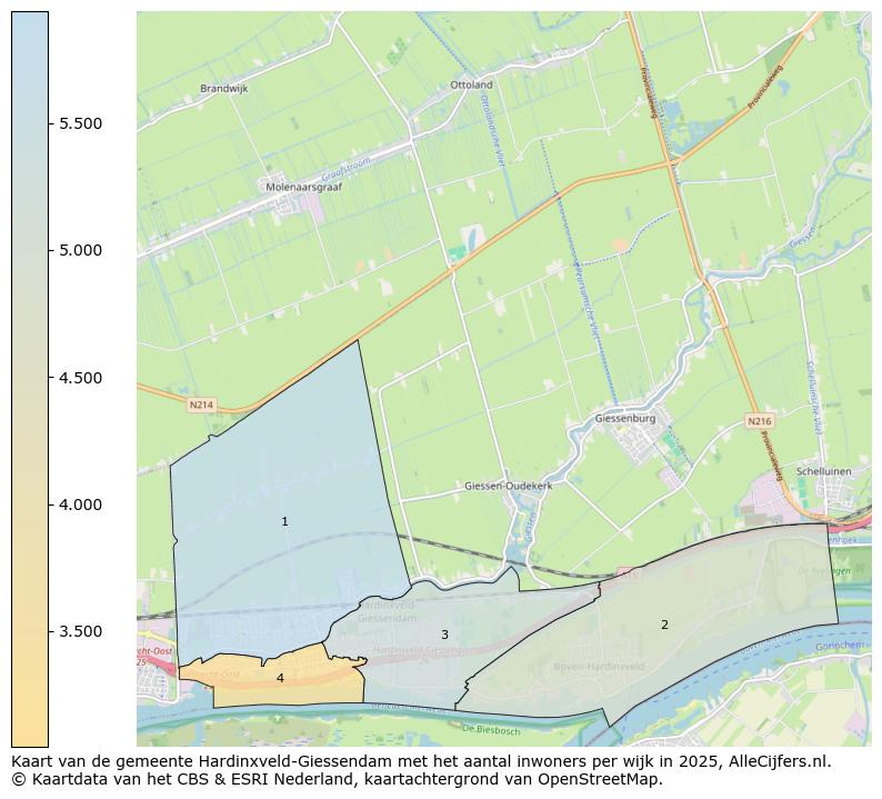 Afbeelding van de gemeente Hardinxveld-Giessendam op de kaart.