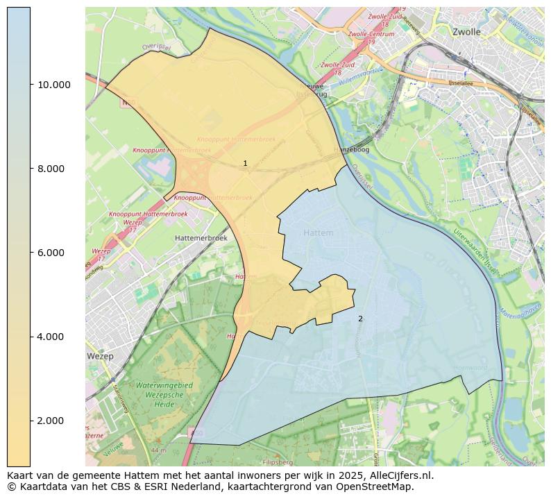 Afbeelding van de gemeente Hattem op de kaart.