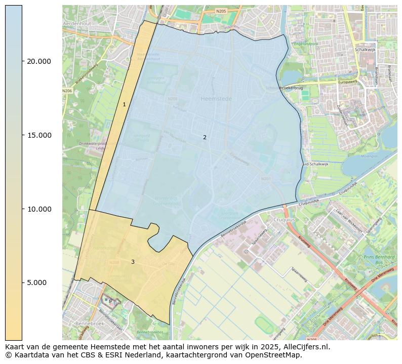 Afbeelding van de gemeente Heemstede op de kaart.
