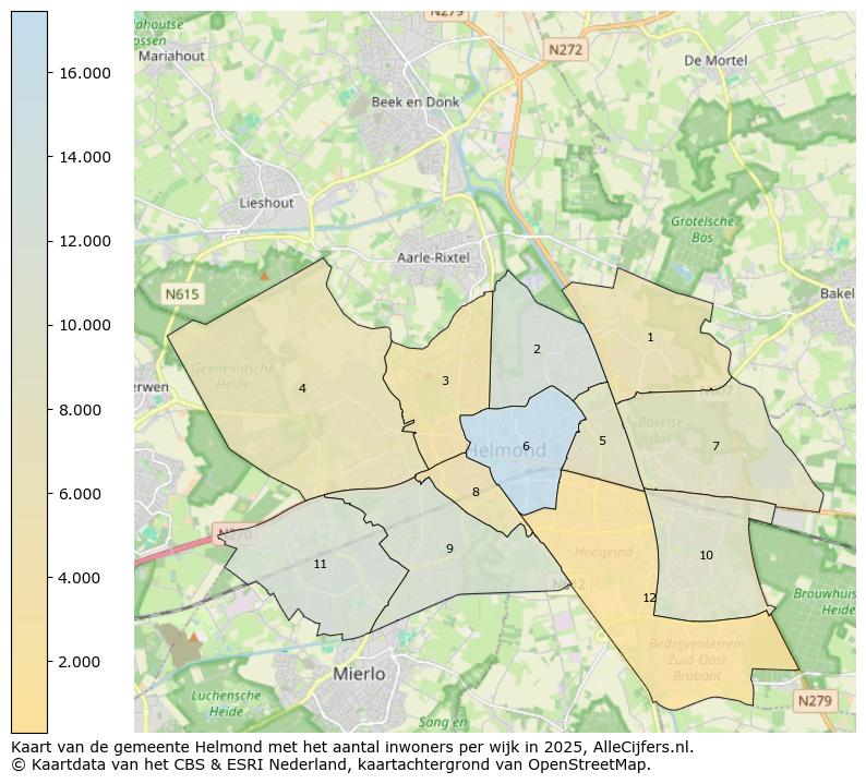 Afbeelding van de gemeente Helmond op de kaart.