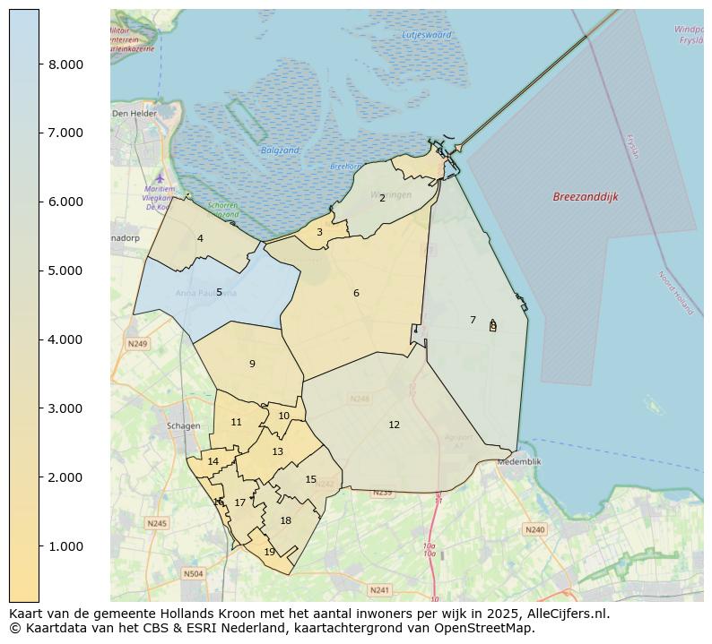 Afbeelding van de gemeente Hollands Kroon op de kaart.