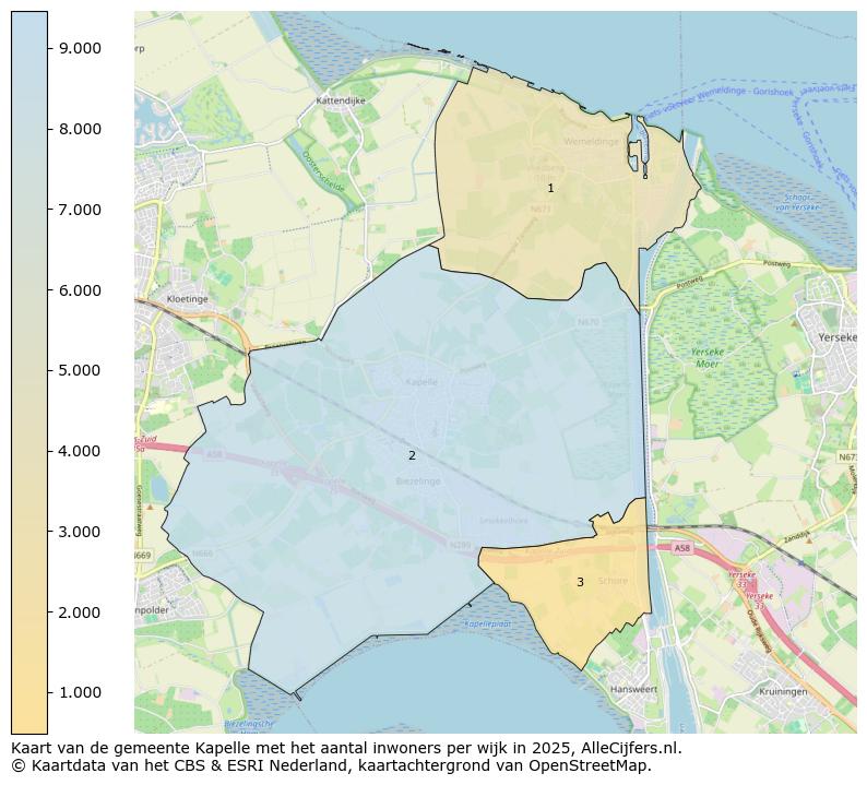 Afbeelding van de gemeente Kapelle op de kaart.