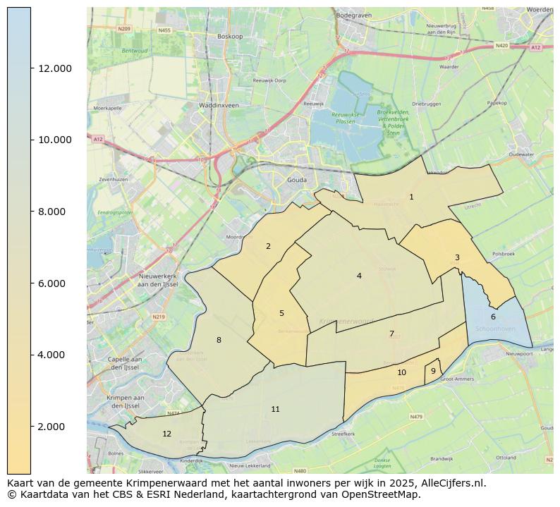 Afbeelding van de gemeente Krimpenerwaard op de kaart.
