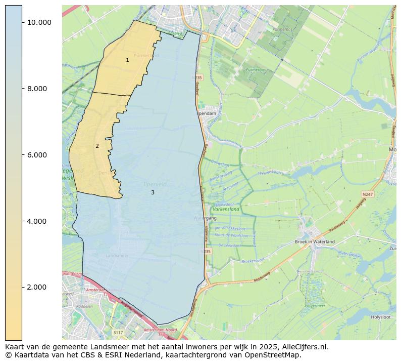 Afbeelding van de gemeente Landsmeer op de kaart.