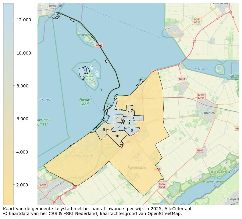 Afbeelding van de gemeente Lelystad op de kaart.
