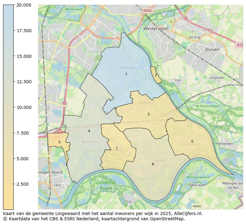 Afbeelding van de gemeente Lingewaard op de kaart.
