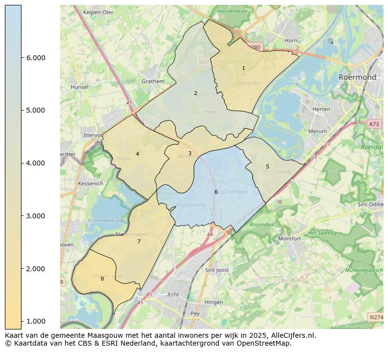 Afbeelding van de gemeente Maasgouw op de kaart.