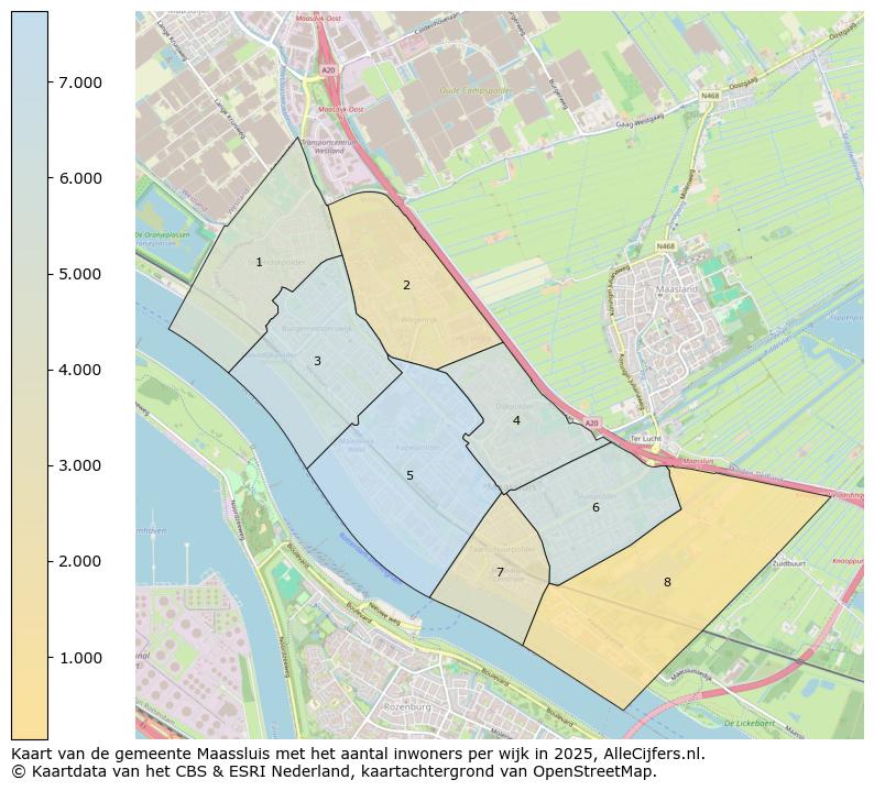 Afbeelding van de gemeente Maassluis op de kaart.