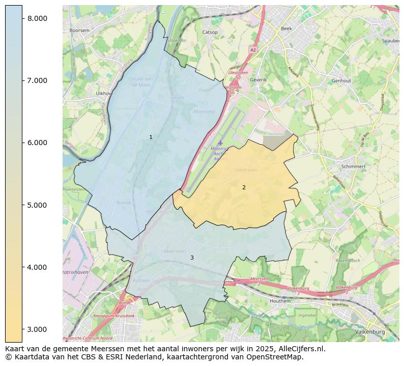 Afbeelding van de gemeente Meerssen op de kaart.