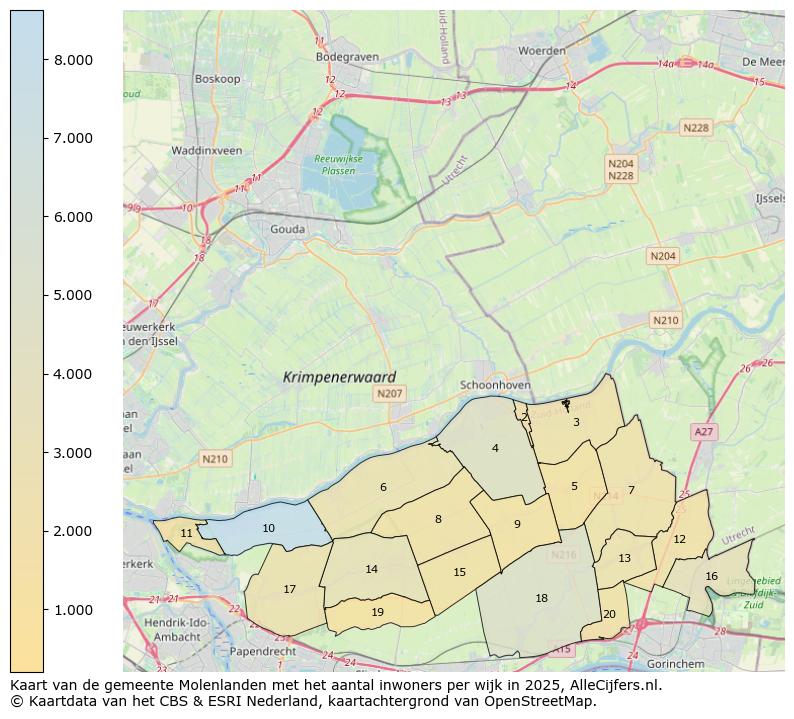 Afbeelding van de gemeente Molenlanden op de kaart.