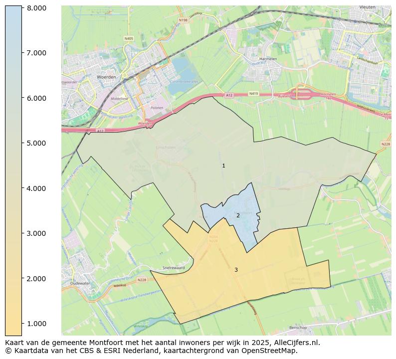 Afbeelding van de gemeente Montfoort op de kaart.