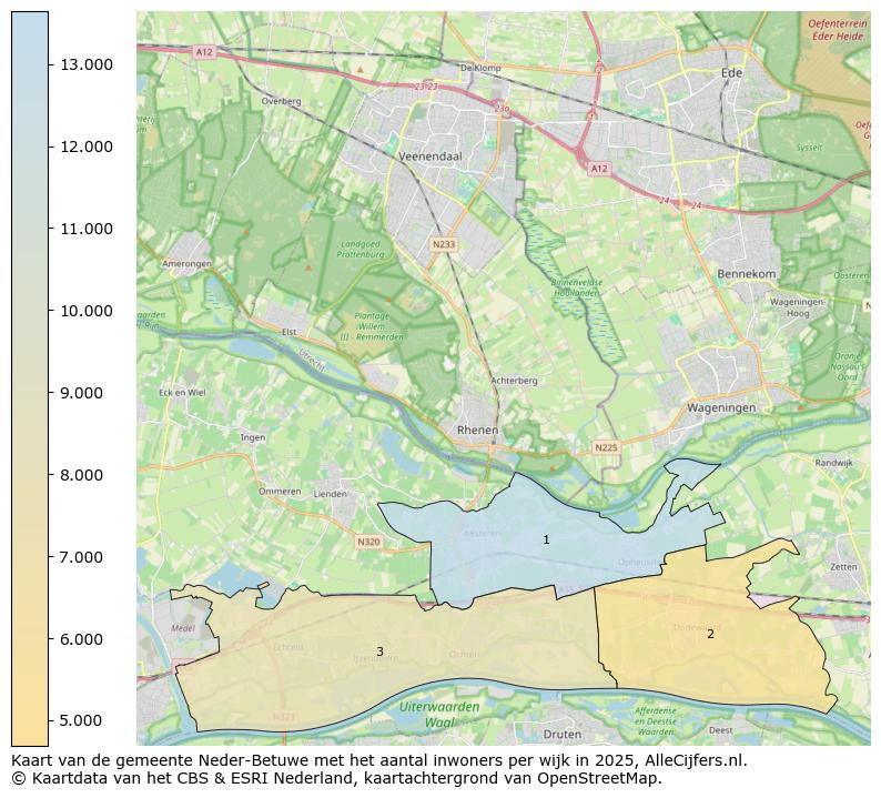Afbeelding van de gemeente Neder-Betuwe op de kaart.