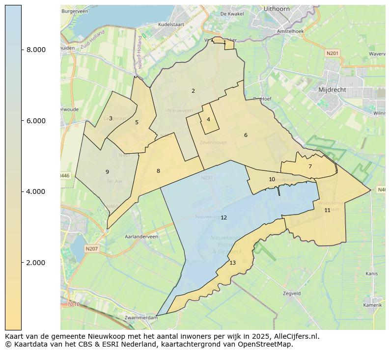 Afbeelding van de gemeente Nieuwkoop op de kaart.