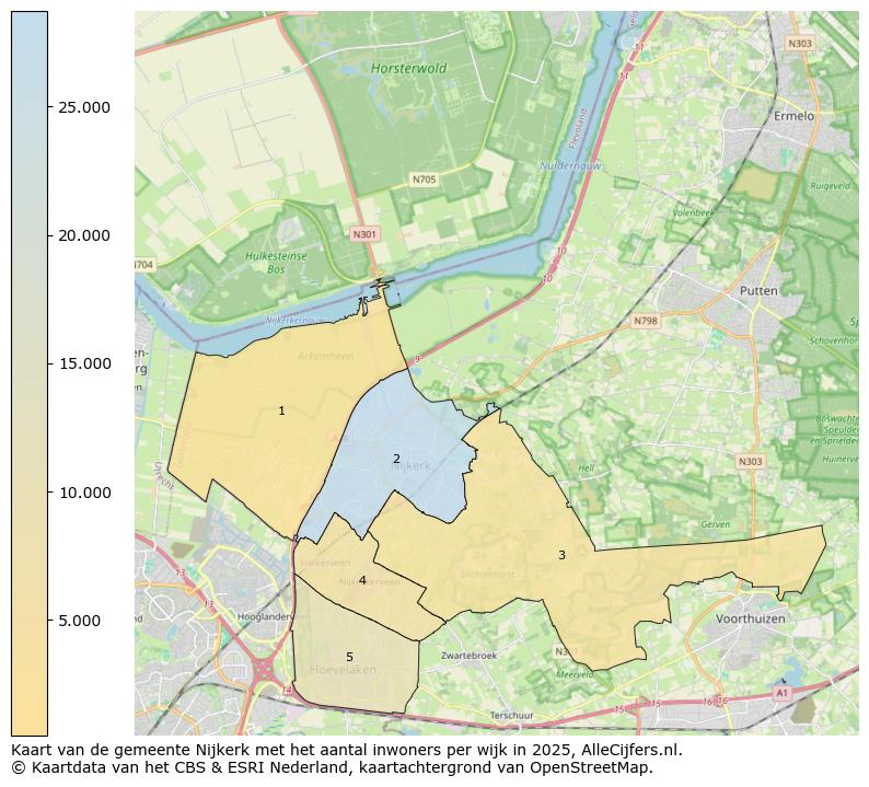 Afbeelding van de gemeente Nijkerk op de kaart.