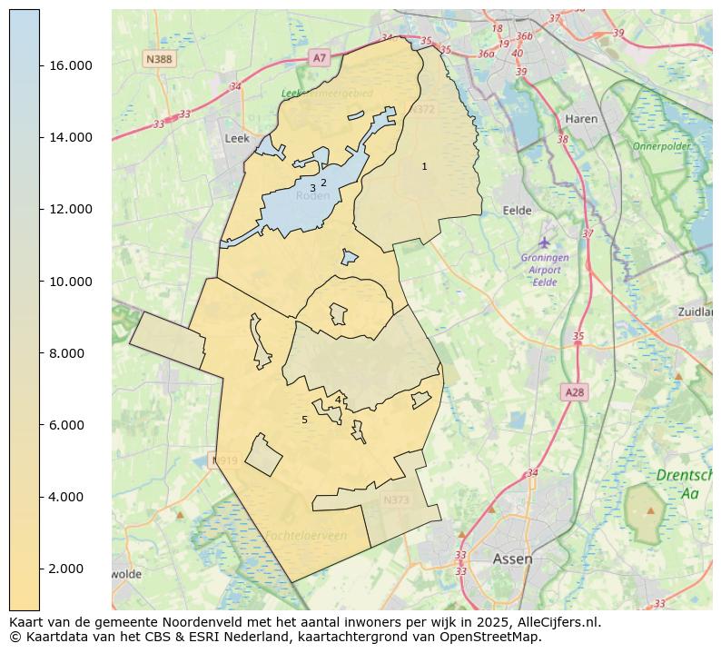 Afbeelding van de gemeente Noordenveld op de kaart.