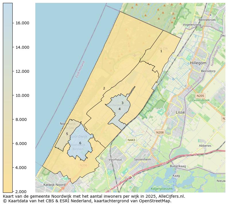 Afbeelding van de gemeente Noordwijk op de kaart.
