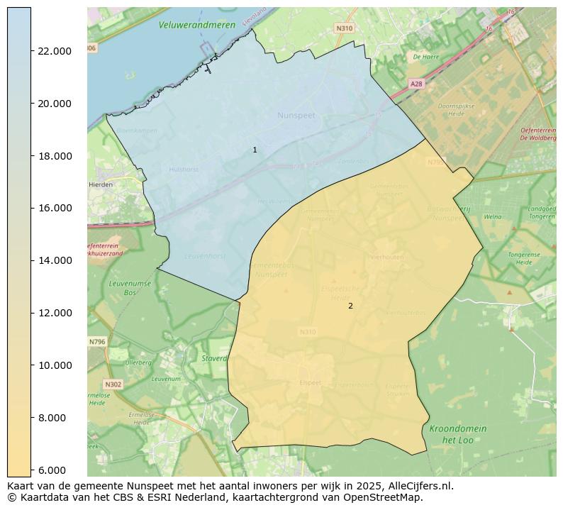 Afbeelding van de gemeente Nunspeet op de kaart.
