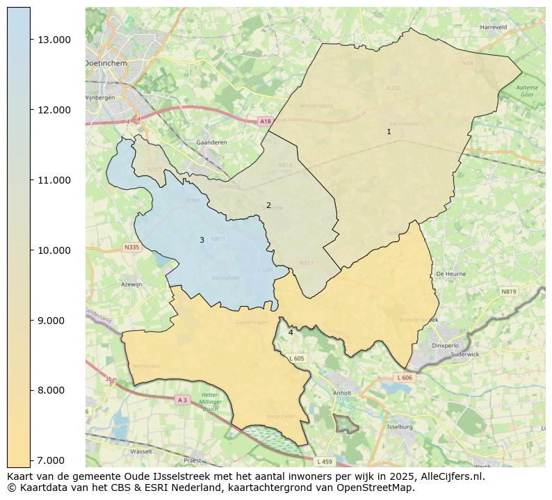 Afbeelding van de gemeente Oude IJsselstreek op de kaart.