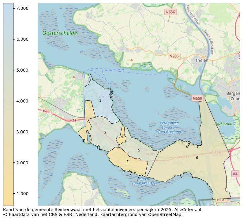 Afbeelding van de gemeente Reimerswaal op de kaart.